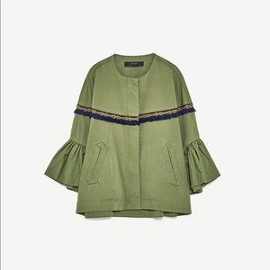 Zara frilled sleeve jacket